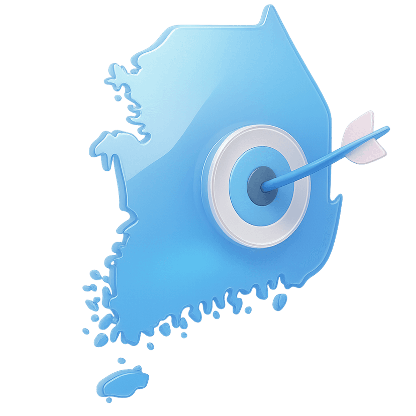 한국 지도 다트판